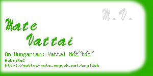 mate vattai business card
